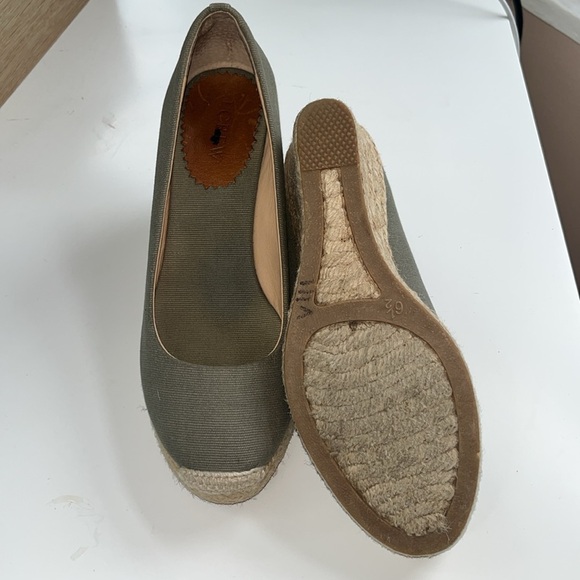 J. Crew Seville Espadrille Wedges Shoes  Green Size 6.5 - Picture 4 of 6